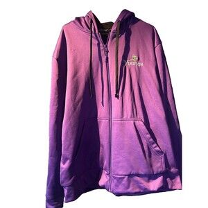 Minnesota Vikings Hoodie Mens - Size L - NFL Pullover Performance Fleece -Purple
